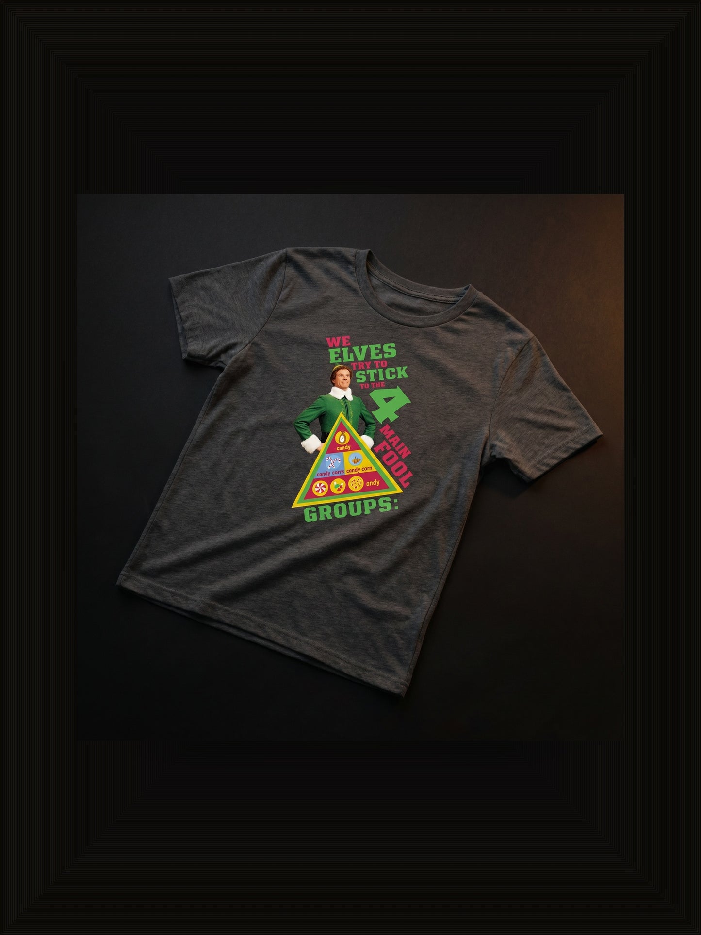 Elf in Concert - Youth Short Sleeve T-Shirt (4 Main Food Groups!)