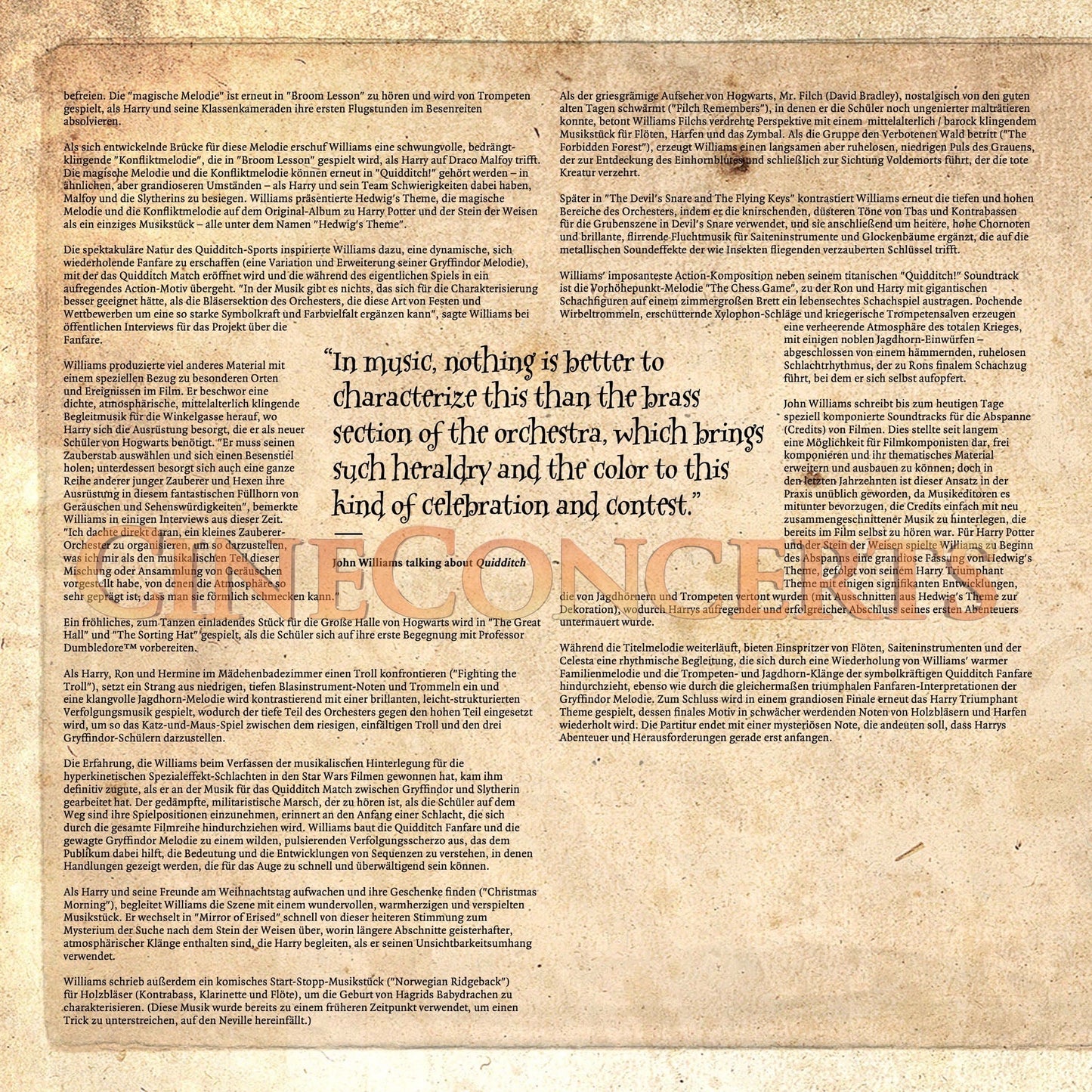 Harry Potter und der Stein der Weisen in Concert Souvenir Program