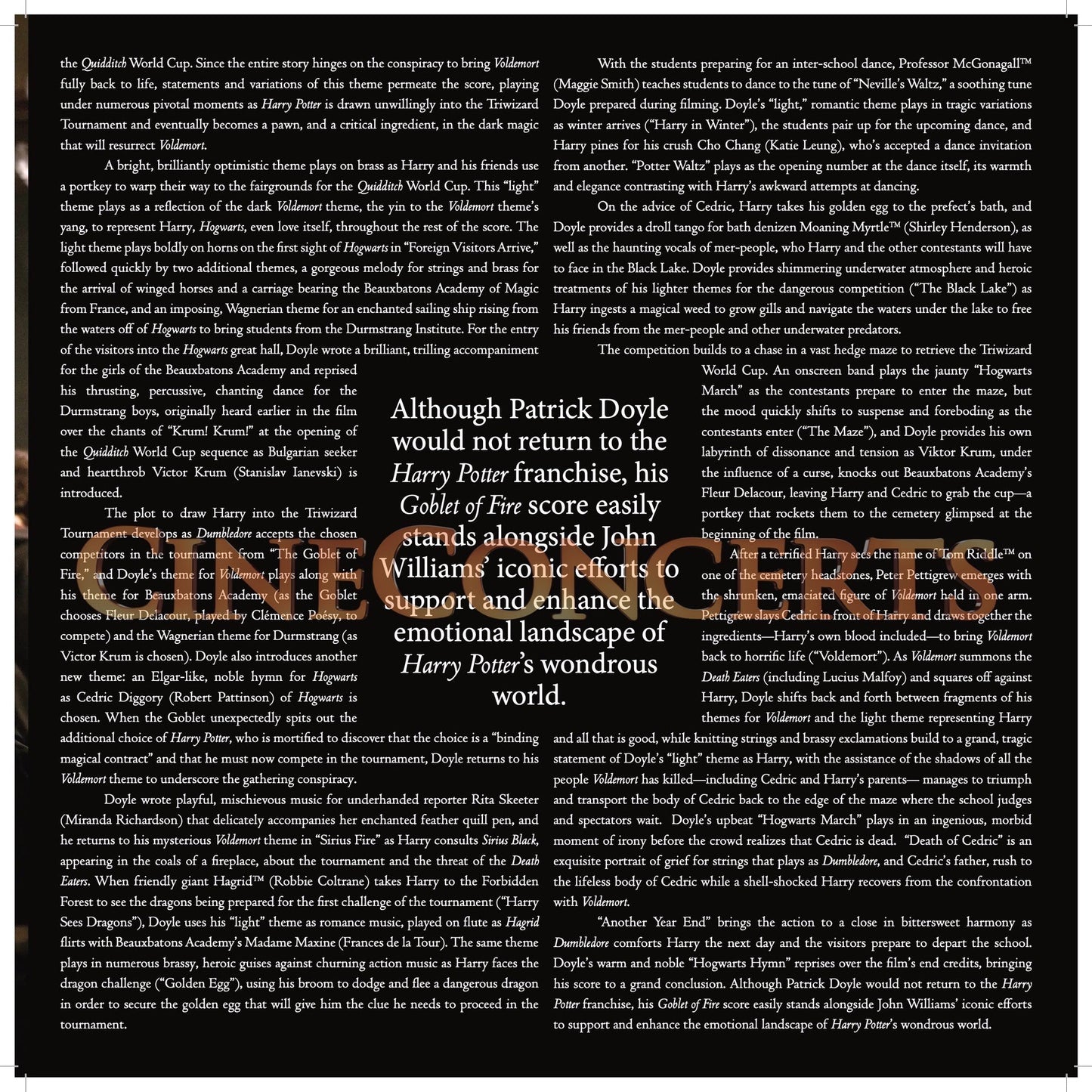 Harry Potter and the Goblet of Fire™ in Concert Souvenir Program