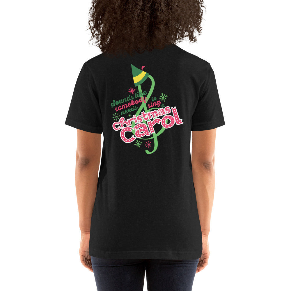 Elf in Concert - Short-Sleeve Unisex T-Shirt (Christmas Carol)