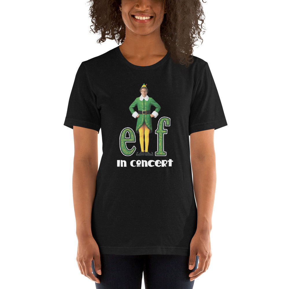 Elf in Concert - Short-Sleeve Unisex T-Shirt (Christmas Carol)
