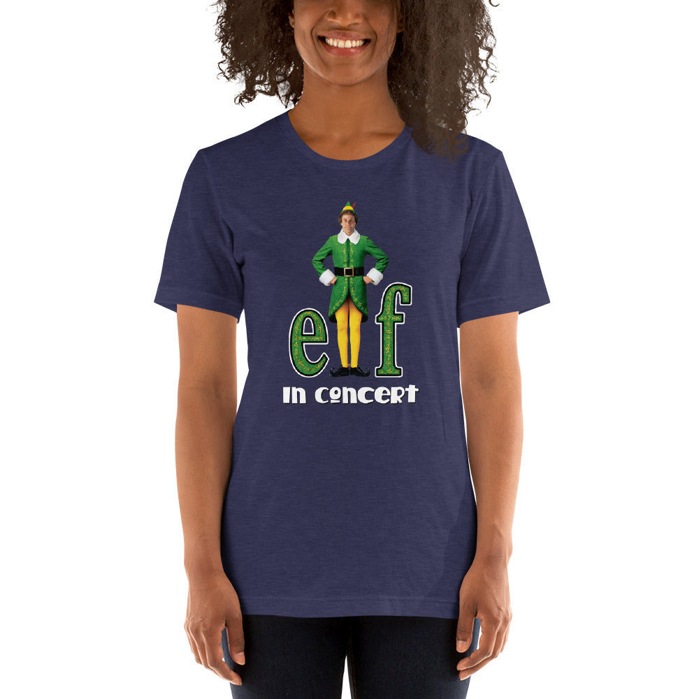 Elf in Concert - Short-Sleeve Unisex T-Shirt (Christmas Carol)