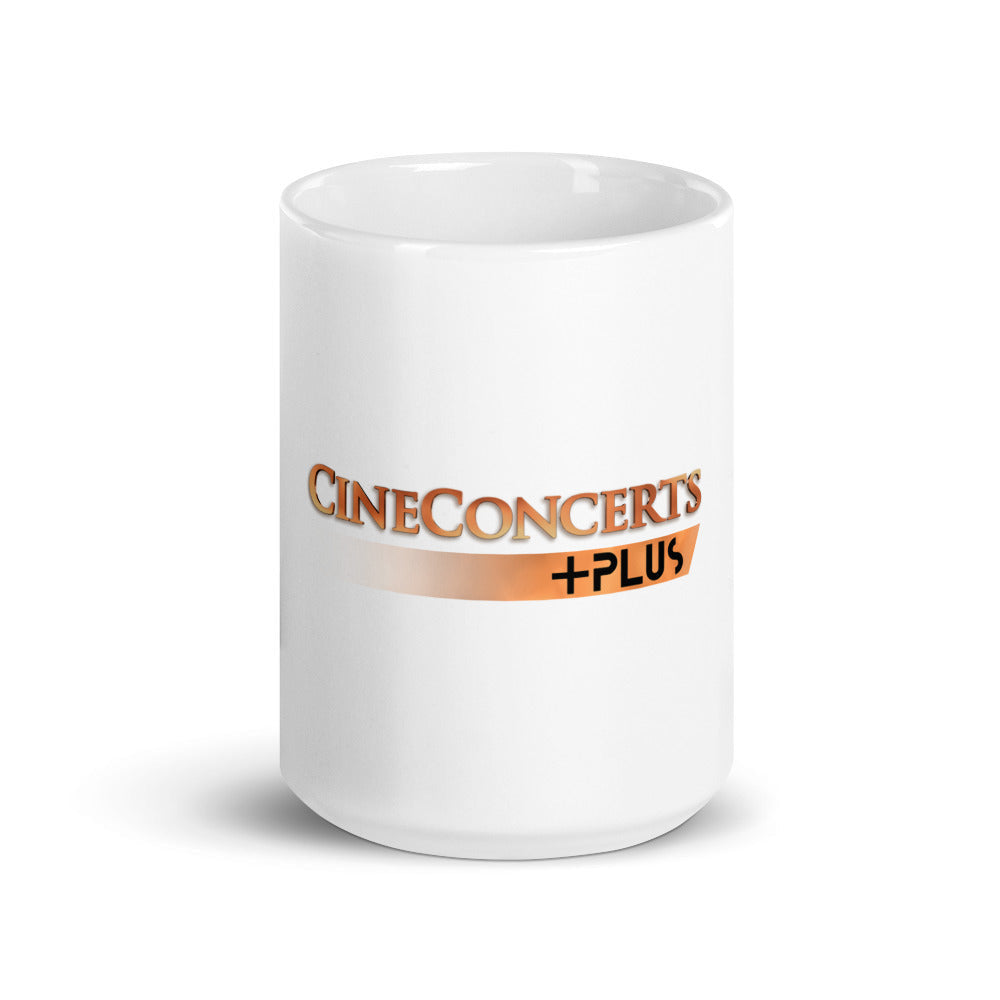 CineConcerts +PLUS White glossy mug