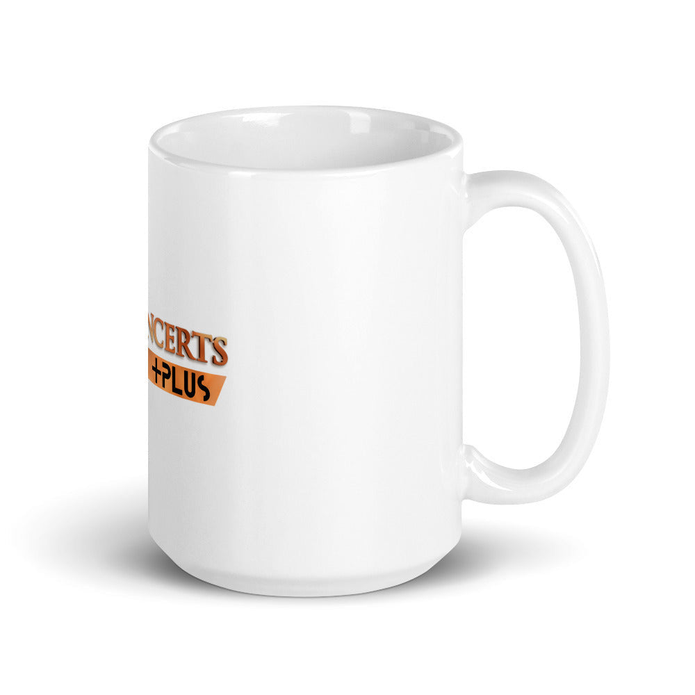CineConcerts +PLUS White glossy mug