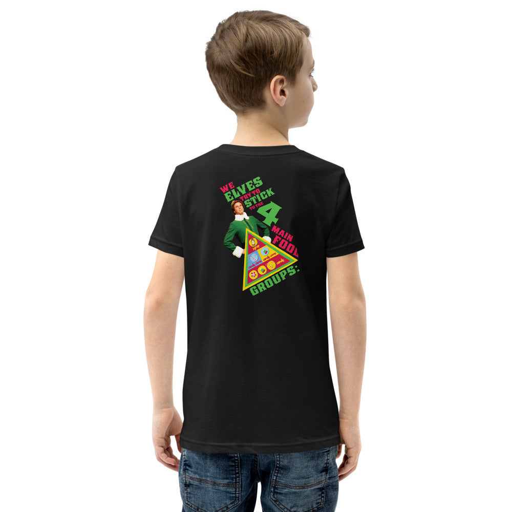 Elf in Concert - Youth Short Sleeve T-Shirt (4 Main Food Groups!)