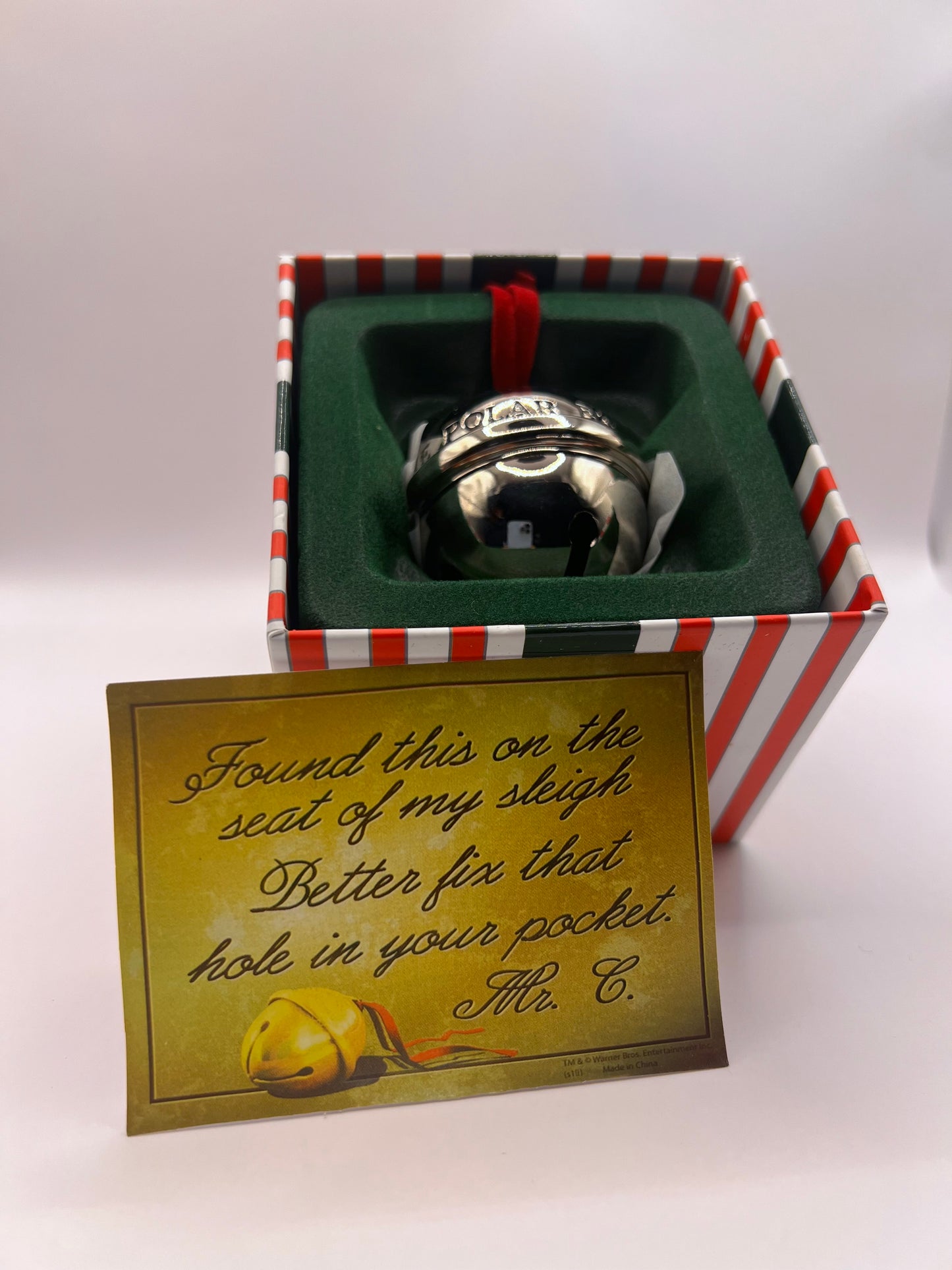 The Polar Express™ Gift Deluxe Branded Bell in Striped Box