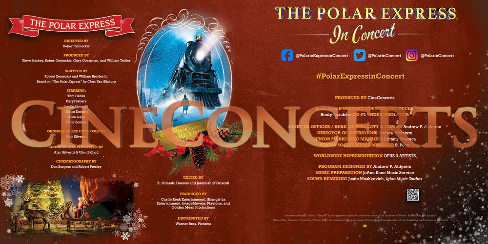 The Polar Express in Concert Hardback Program Book